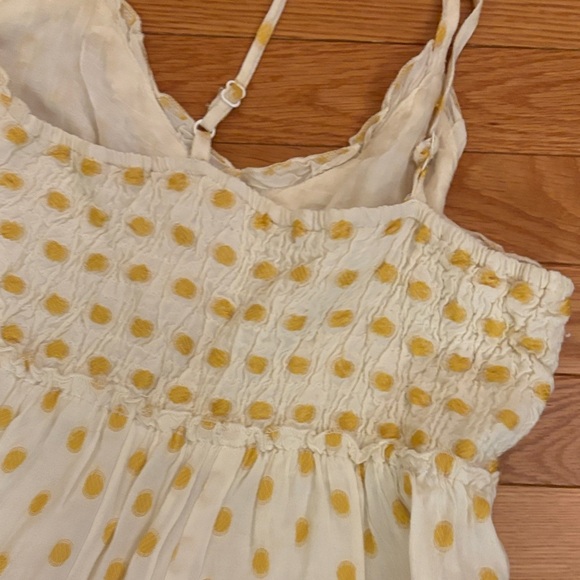 Chic Yellow Polka Dot Mini Dress - Picture 7 of 7